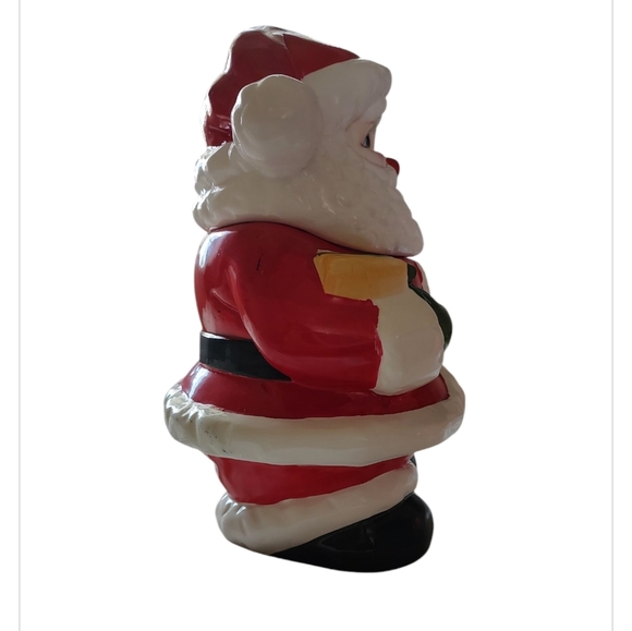 VINTAGE SHARE THE JOY CERAMIC SANTA CHRISTMAS COOKIE JAR - Picture 2 of 6